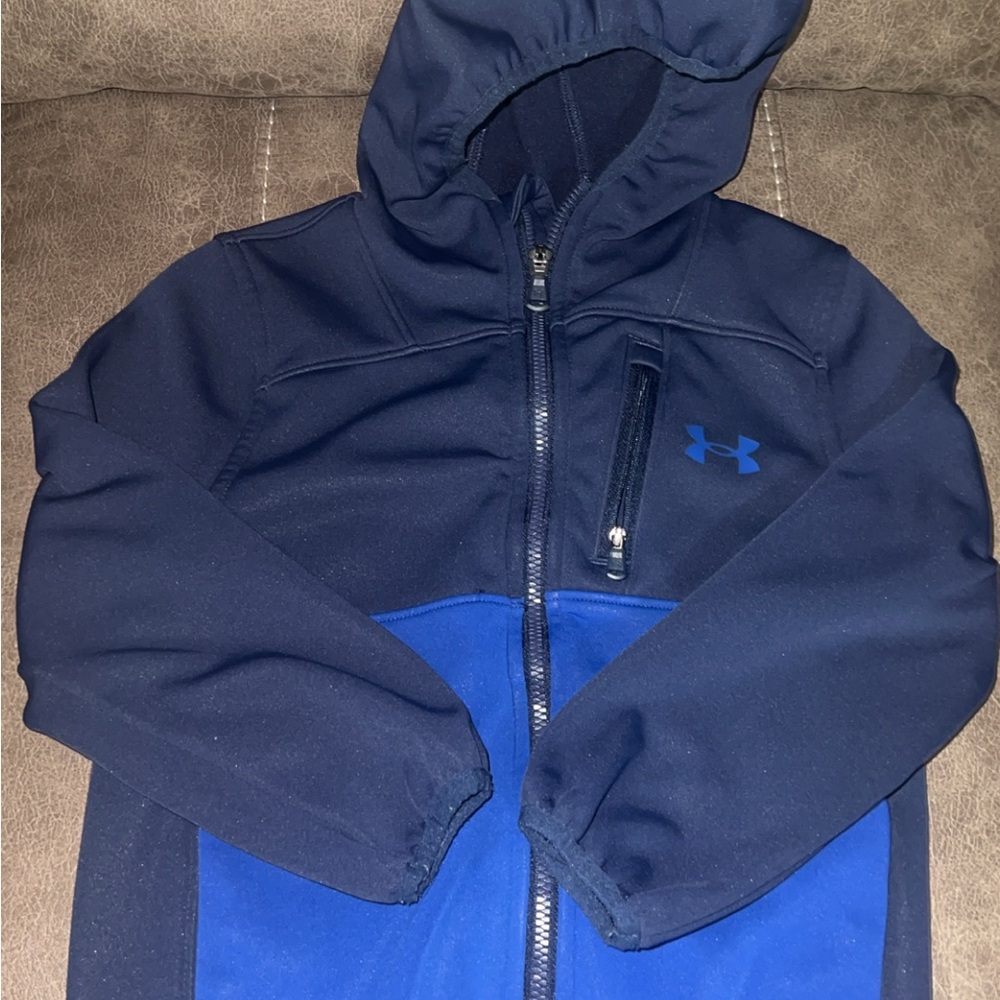 Under Armour Blue coat with Hood and Zipper